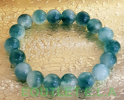 10mm GENUINE GREEN JADE BRACELET-18cm